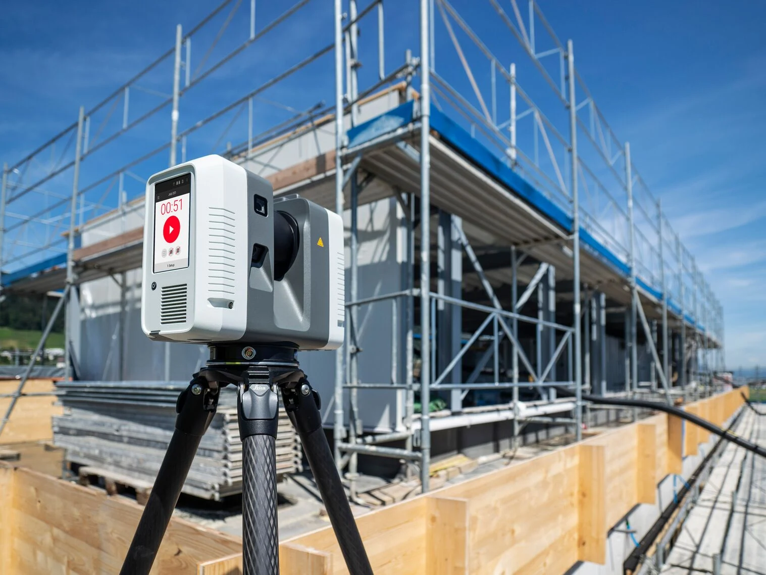 Leica RTC360-laserscanner bij een opname op locatie